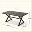 Durable Outdoor Aluminum Dining Table With Steel Frame, Perfect For Patio And Garden Gatherings