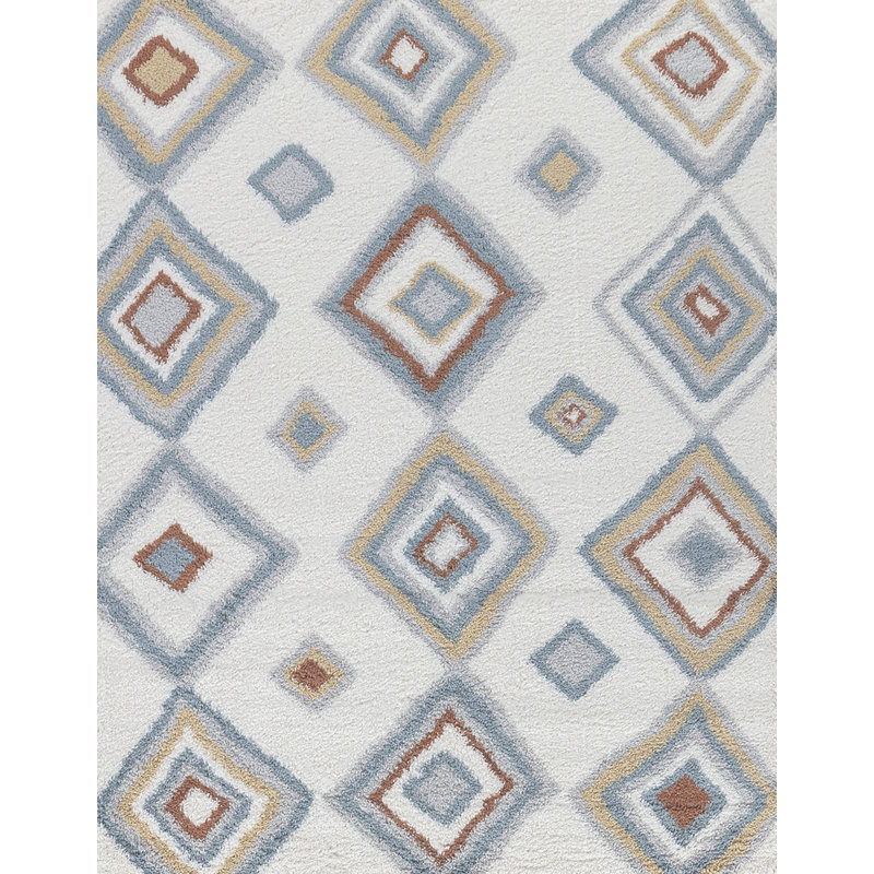Tapis ivoire à poils longs Loft, Rectangle 7 pi 10 po x 9 pi 10 po