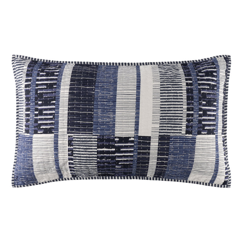Fripp Blue Resist Coverlet Sham, King Sham