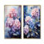 Hydrangées bleues au clair de lune - ensemble de 2 reproductions d'art sur toile-102577919-102577916