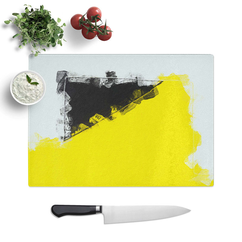 Tempered Glass Broken Forms Chopping Board, 28.5 cm W x 20 cm L