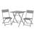 Taja 2 - Person Metal Patio Dining Set with Square Table