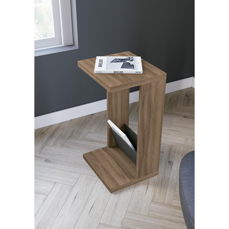 Hadnot C Table End Table, Walnut/Graphite