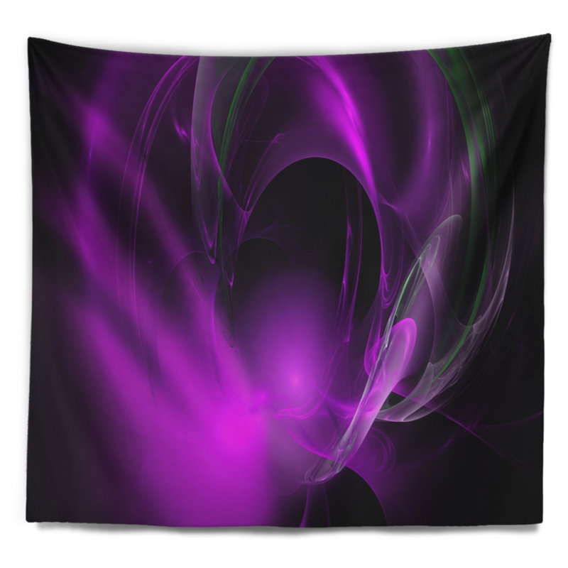 Tapisserie nebula galactic abstrait mauve, H 50 po x l 60 po