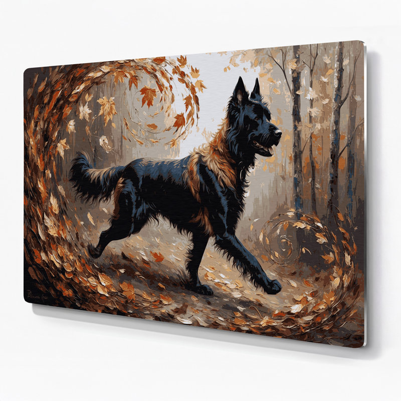 «Dogs Beauceron», art mural en métal brun, H 11 po x l 14 po