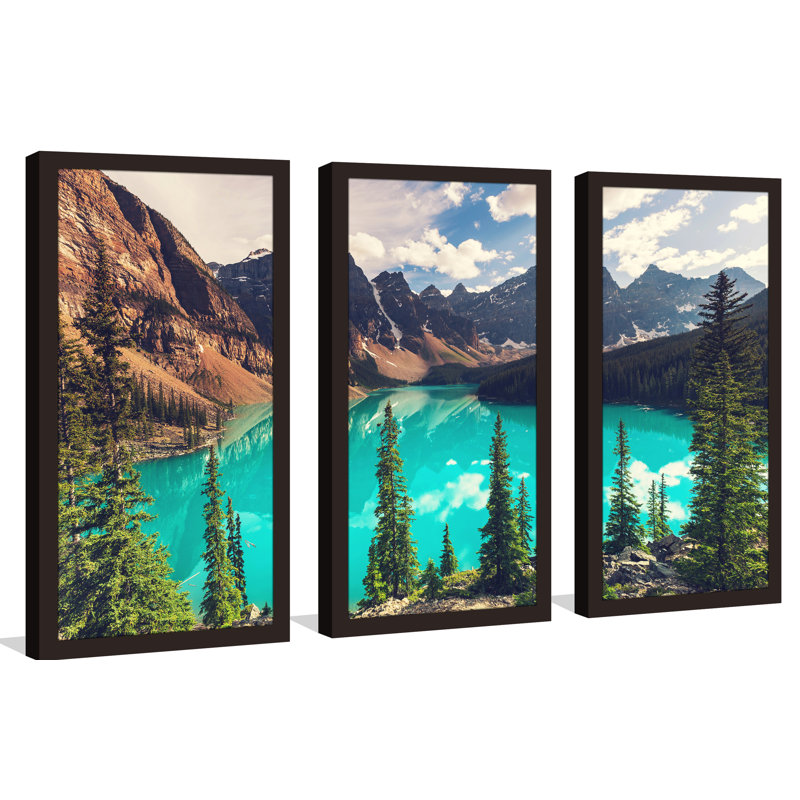 Banff - Ensemble de 3 reproductions de photos sur acrylique, H 33,5 po x l 52,5 po x P 1 po