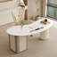 Bureau de direction moderne ovale en marbre avec plusieurs tiroirs Jesualdo | Mobilier de bureau de qualité supérieure