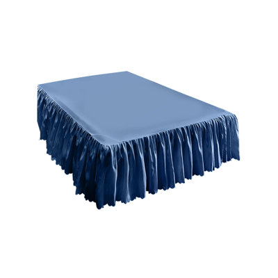 Polyester Cotton Bed Skirt Luxurious Lace Bed Skirt Solid Color FullCoverage Dirtproof And Wear-proof Bed Skirt All-Season Bed Cover