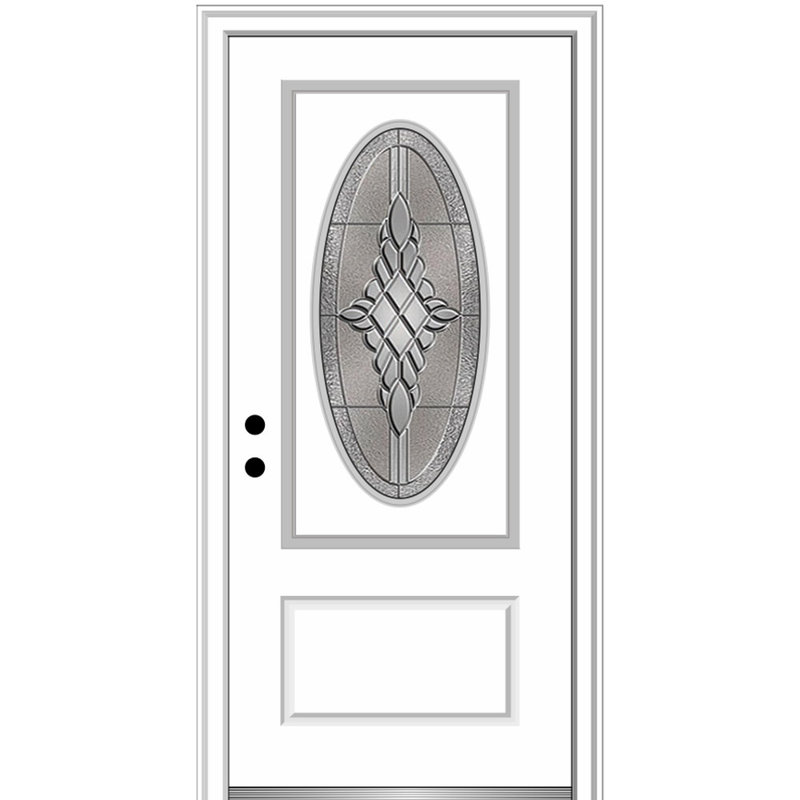 Porte d'entrée avant en fibre de verre Grace, S'ouvre à gauche vers l'intérieur