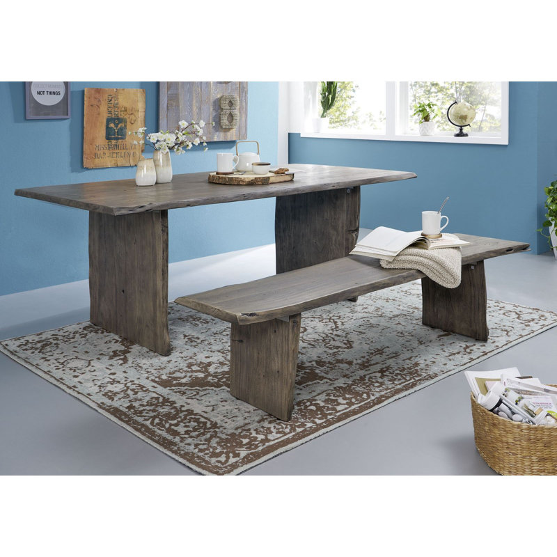 Pure Acacia Solid Wood Bench, H45 x W38 x D220cm