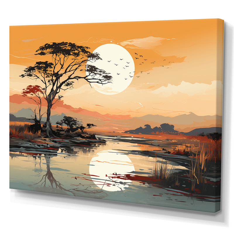 «Afrique Minimalisme», impression sur toile, Toile tendue, H 12 po x l 20 po