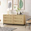 Armoire de rangement 3 tiroirs avec corde tissée et tiroir (ensemble de 2)-1326147337