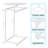2-Pack Horizontal C-Shaped Side Table White