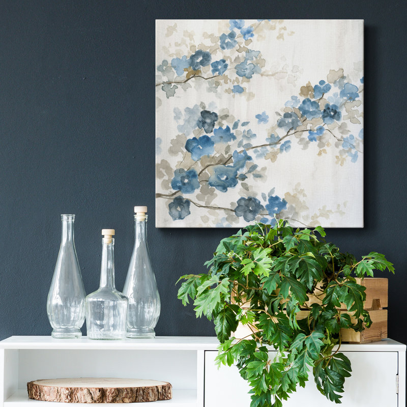 Cornouiller bleu I - impression sur toile tendue, H 16 po x l 16 po x P 1 po
