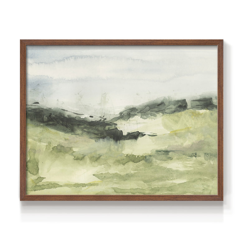 Hill Scramble II - Reproduction encadrée - Restickable, Noyer, H 16 po x l 20 po