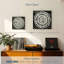 Black Textured Medallion-109118671