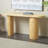Console ovale texturée en rotin Cole et Grey