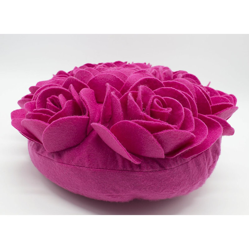 Floral Pillow Cover, Fuchsia
