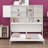 Murphy Bed With Top Cabinet, Shelves ,Space Saving Foldable Bed With Light & USB-114282202