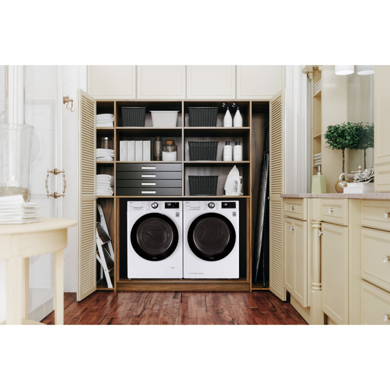 4.2 Cu.ft. White Smart Stackable Front Load Dryer with Steam