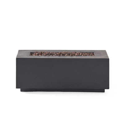 Rectangular 40,000 Concrete Fire Pit - Warm Up Your Outdoor Life, Transform Space