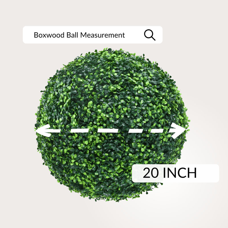 2 pièces boule de buis artificielle 22 pouces, 20"