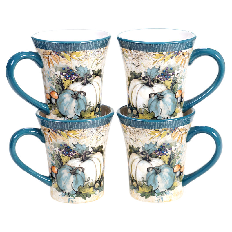 Harvest Gatherings 16-Piece Ceramic Dinnerware Set for Thanksgiving