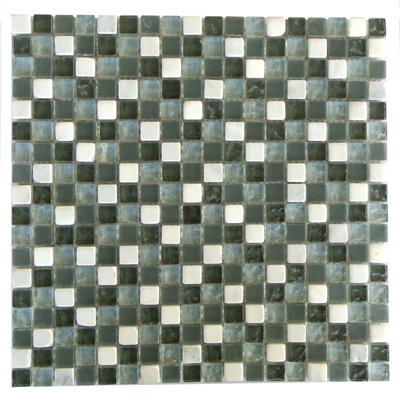 Carreau de mosaïque de mur / plancher en pierre naturelle / verre 0,63 po x 0,63 po Quartz