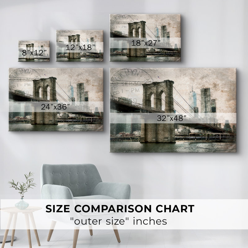 NY Brooklyn Bridge -Gallery Wrapped Cavas, 24X36