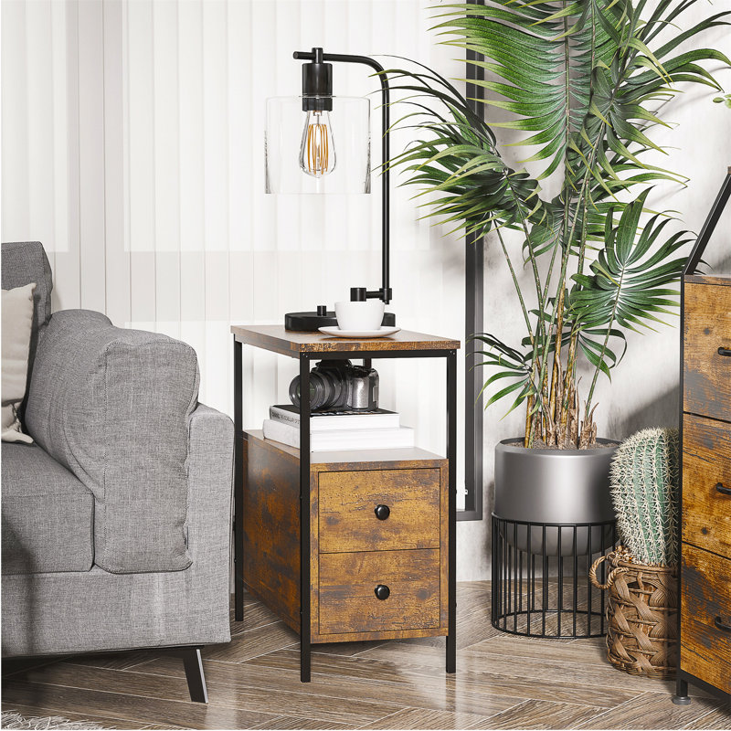 Mullica 30cm W Iron Bedside Table