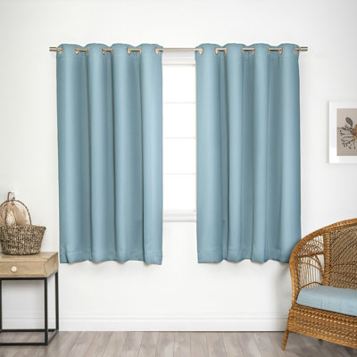 Schaeffer Solid Blackout Thermal Grommet Curtain Panels
