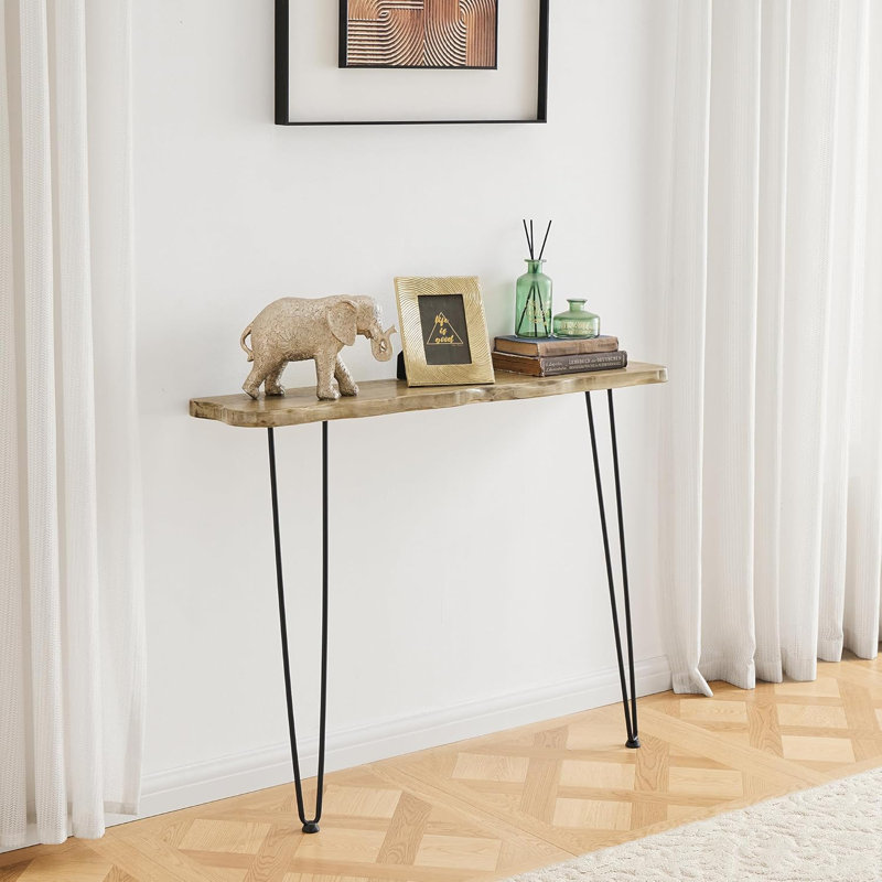 Console, H 30 po x l 40 po x P 8 po, Bois blanc