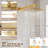 Brushed Gold Shower Faucet Set 10 inch Rain Shower Head Combo with Tub Spout Kit