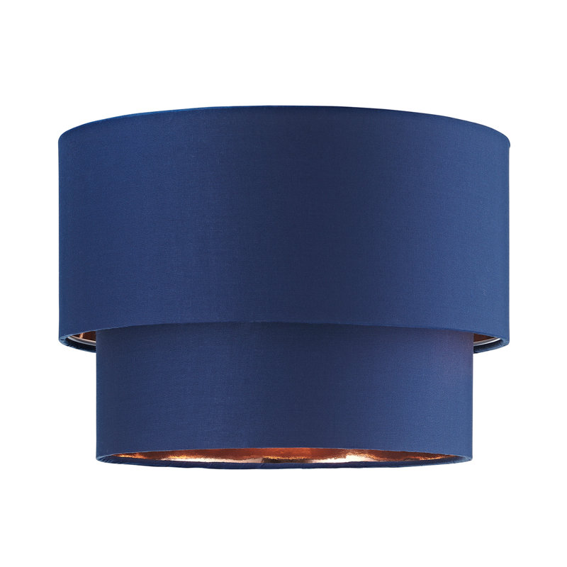 Cotton Drum Pendant Shade ( Screw On ), 18" H x 25" W x 25" D, Navy