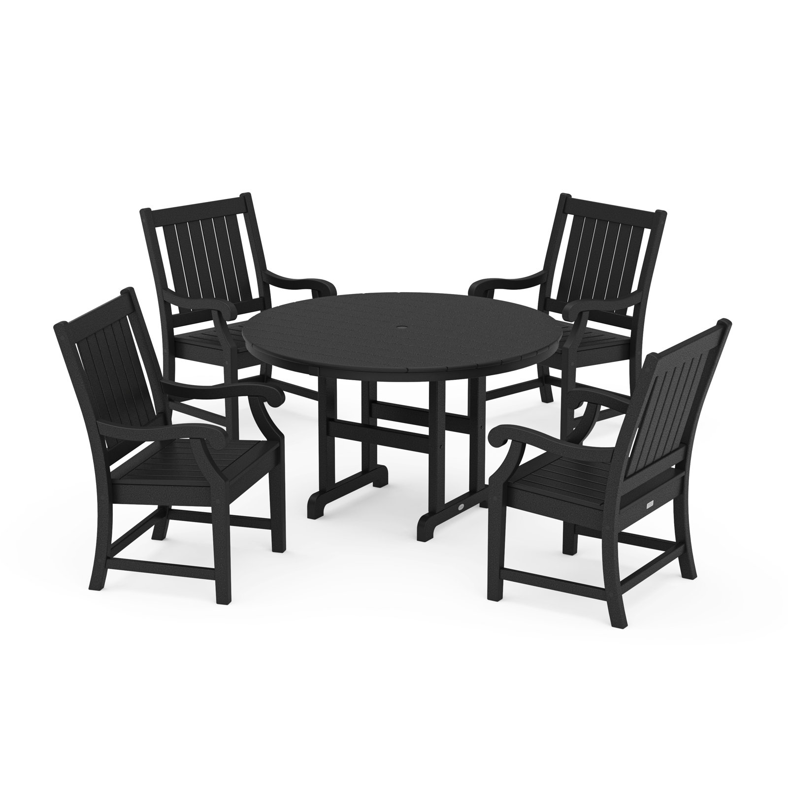POLYWOOD® Verlyn 48" Patio Dining Set, Black