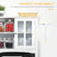 Buffet de cuisine 67 po avec rangement By In White - Suffisamment de rangement pour les ustensiles de cuisine, 2 tiroirs et une armoire réglable