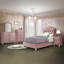 Table de chevet 2 tiroirs rose