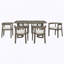 Ensemble de table de salle à manger 7 pièces pour 6 personnes, ensemble de table de cuisine rectangulaire avec 6 chaises rembourrées-895857858