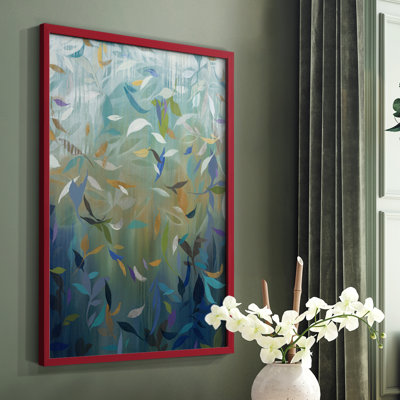 «Falling Leaves», reproduction encadrée - bois massif
