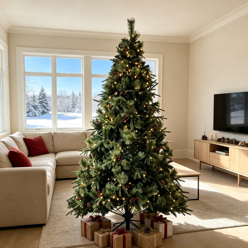 Arbre de Noël artificiel 7,5 pi pré-éclairé, 7.5'