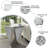 Brayan High Gloss Square End Table Mirrored Glass Top for Living Room