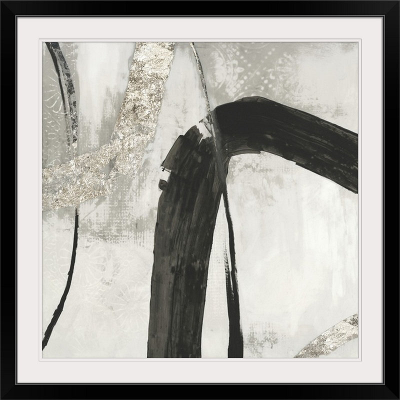 «Black Ink II», reproduction d'art, H 20" x l 20" x P 1", Cadre noir