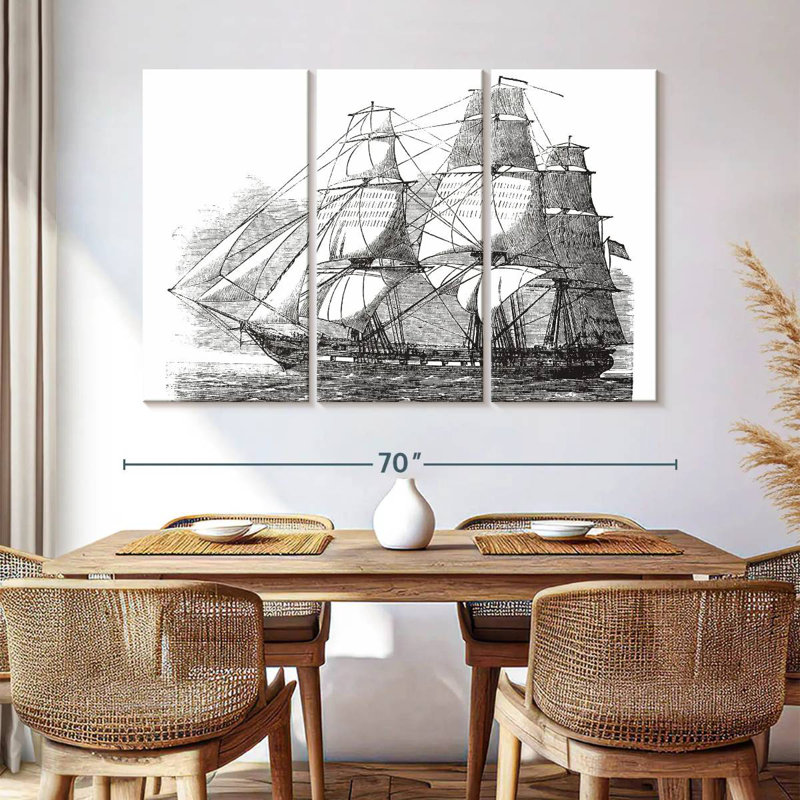 USS Constitution, 32" H x 50" W
