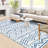 Tribal Striped Moroccan Washable Area Rug - Low Pile Modern Geometric Design for Living Room, Bedroom or Dining room-786907994-788565915