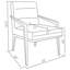 Fauteuil d'appoint rembourré en métal Merriman foncé-1324332774