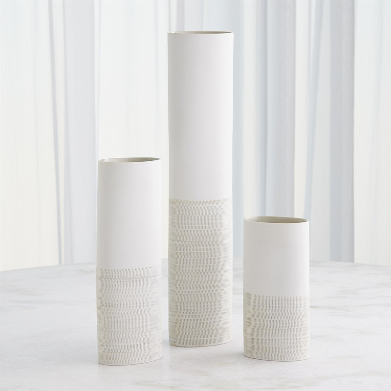 Dash Vase-Grey-Med, 13" H x 4.25" W x 2.5" D