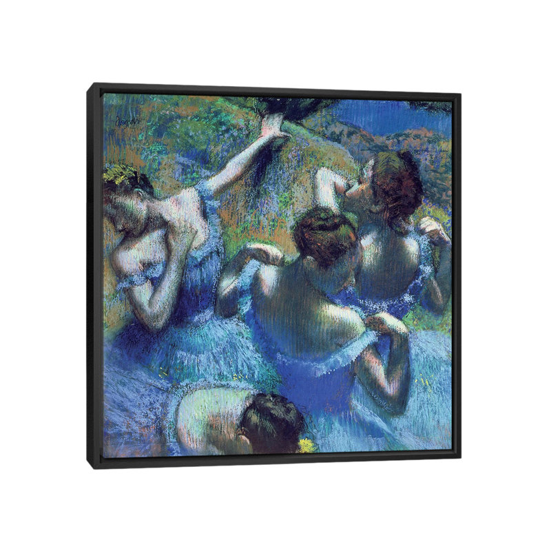 « danseurs bleus, c. 1899 » par edgar degas, impression sur toile, H 18 po x l 18 po x P 1,5 po, Toile avec cadre noir