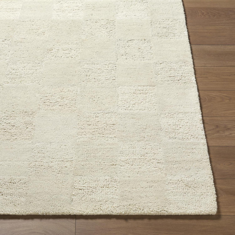 Divine Handmade Area Rug, Rectangle 6' x 9', Cream