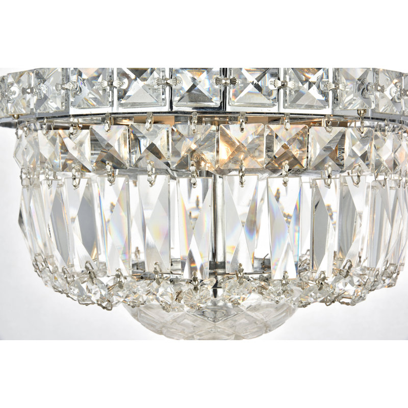Stinnett 4 - Light Dimmable Urn / Bowl Chandelier, Chrome, Royal Cut