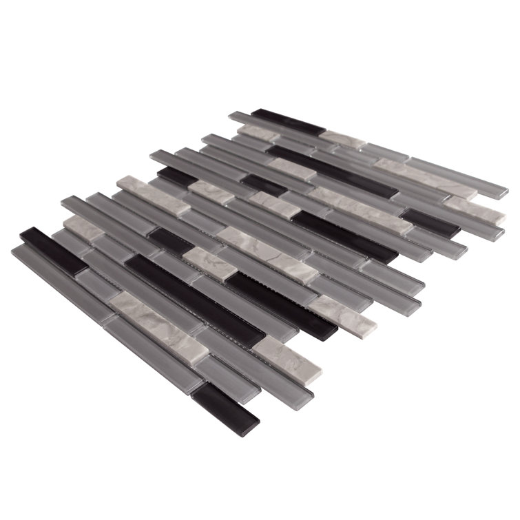 Glass Stone Stainless Deep Grotto Linear Mosaic 12x12 Sheet - Tiles Direct  Store